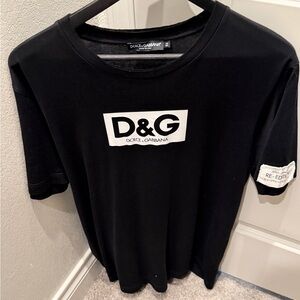 Dolce & Gabbana Kids Black Tee with Logo